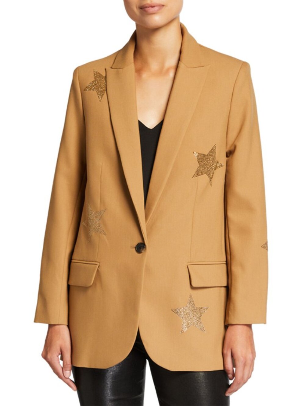 NWT $498 Zadig & Voltaire Viva Etoiles Star Strass Blazer Jacket Size 36 - Picture 5 of 7